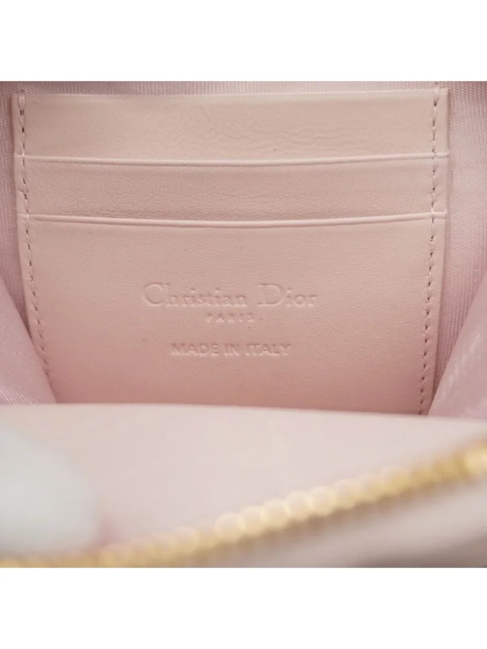 Dior Shoulder Bag Heart Cannage Leather Pink Champagne Gold